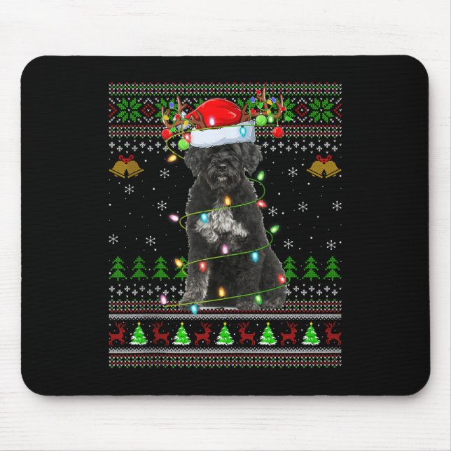 Alfombrilla De Ratón Giant Schnauzer Dog Ugly Christmas Sweaters Holida (Frente)