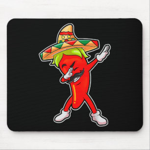 Alfombrilla De Ratón Gift Cute Chili Dabbing Pepper Mexicano Hot Jalape