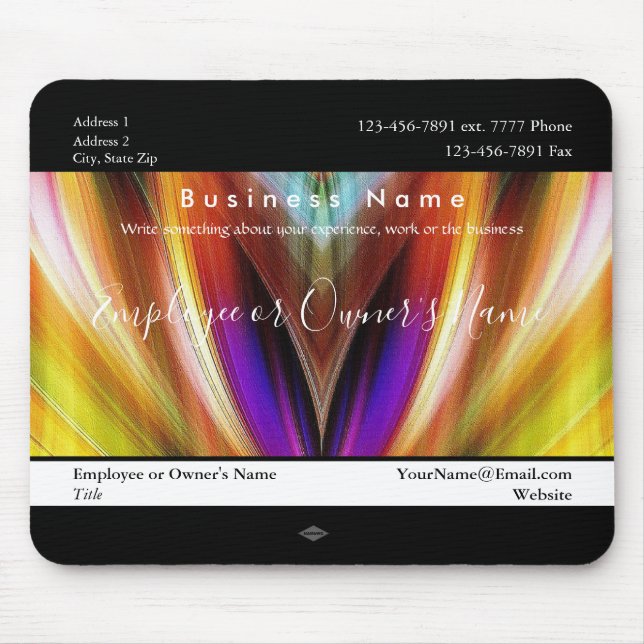 Alfombrilla De Ratón Gift de color radiante Promo Mousepad (Frente)