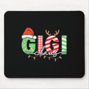 Alfombrilla De Ratón Gigi Claus Navidades de Navidad iluminan mascota d