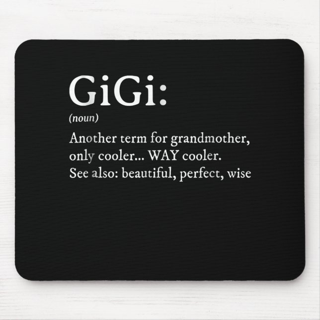 Alfombrilla De Ratón Gigi Definition T Women Gigi Gift Abuela Cumpleaño (Frente)