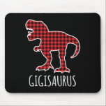 Alfombrilla De Ratón Gigisaurus Buffalo Plaid Dinosaur Funny Matching C<br><div class="desc">Gigisaurus Buffalo Plaid Dinosaur Funny Matching Christmas</div>