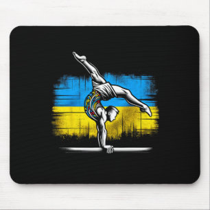 Alfombrilla De Ratón Gimnasia Artística Ucraniana Atleta Bandera de Ucr