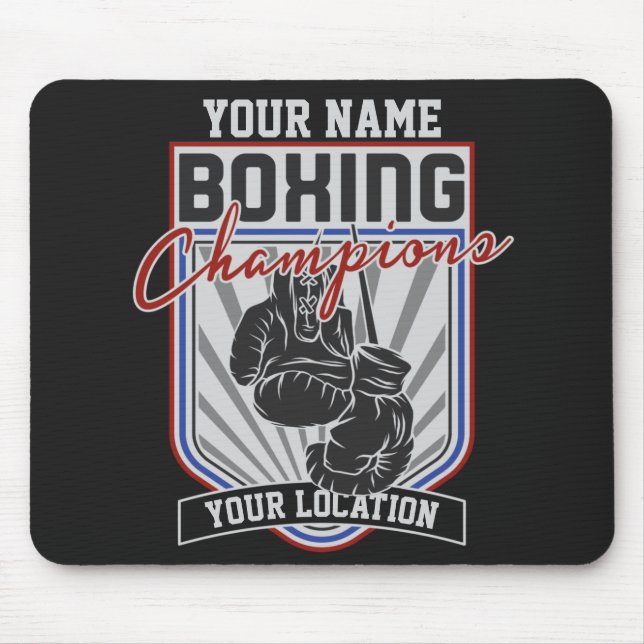 Alfombrilla De Ratón Gimnasio de boxeo y boxeo personalizado (Frente)