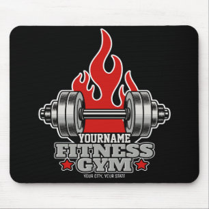 Alfombrilla De Ratón Gimnasio Dumbbell Lifting Personalizado