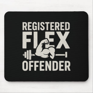Alfombrilla De Ratón Gimnasio Funny Offender Flex Registrado Workout Bo