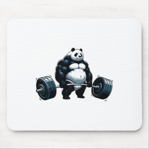 Alfombrilla De Ratón Gimnasio Muscular Panda Bodybuilder Motivación de 