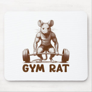 Alfombrilla De Ratón Gimnasio Rata Fitness Culturismo Divertido Entrena