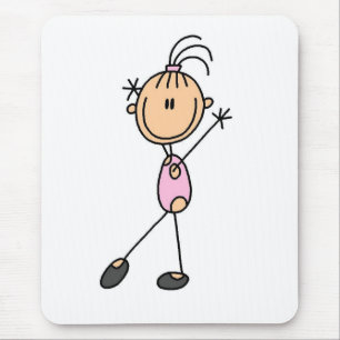 Alfombrilla De Ratón Gimnasta del chica en rosa