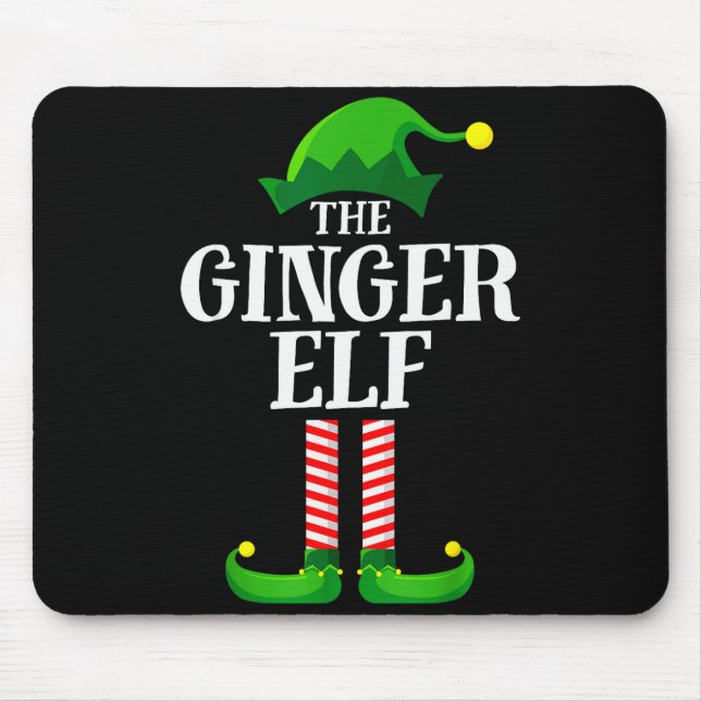 Alfombrilla De Ratón Ginger Elf Matching Family Group Christmas Party P (Frente)