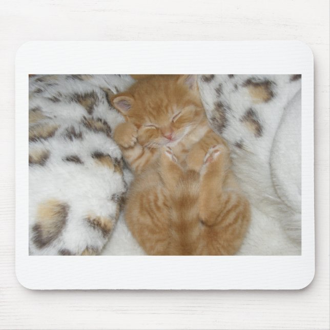 Alfombrilla De Ratón Ginger Sleeping Kitten (Frente)