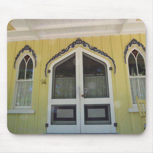 Alfombrilla De Ratón Gingerbread de llama amarillo - Viñedo de Martha (Frente)