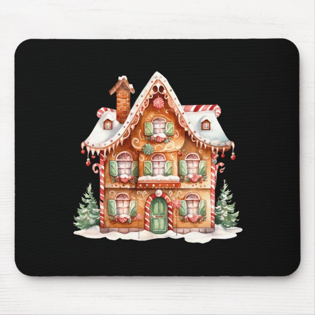 Alfombrilla De Ratón Gingerbread House Long Sleeve  (Frente)