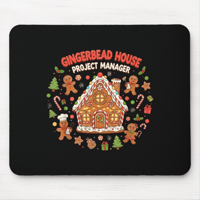 Alfombrilla De Ratón Gingerbread House Project Manager Cookie Baking Fu (Frente)