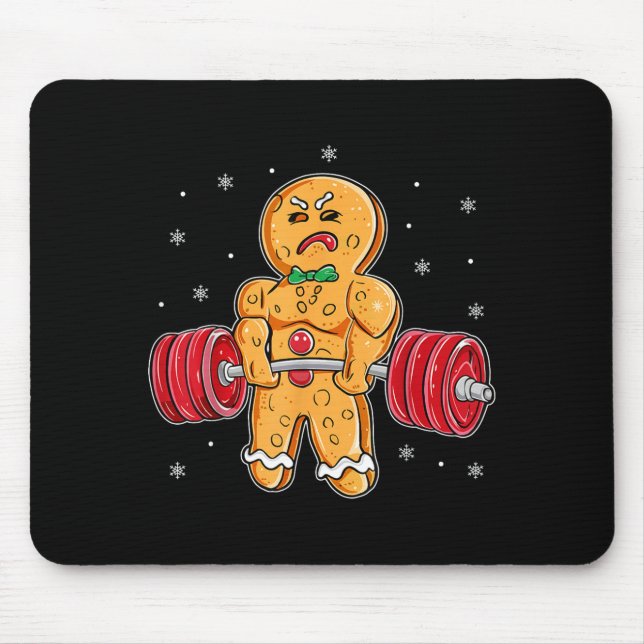 Alfombrilla De Ratón Gingershred Funny Gingerbread Man Gym Bodybuilding (Frente)