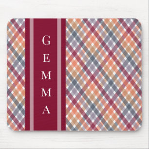 Alfombrilla De Ratón Gingham de Otoño