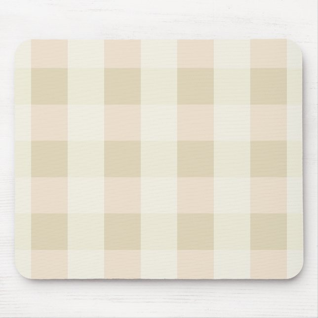 Alfombrilla De Ratón Gingham | Rosa y Crema (Frente)