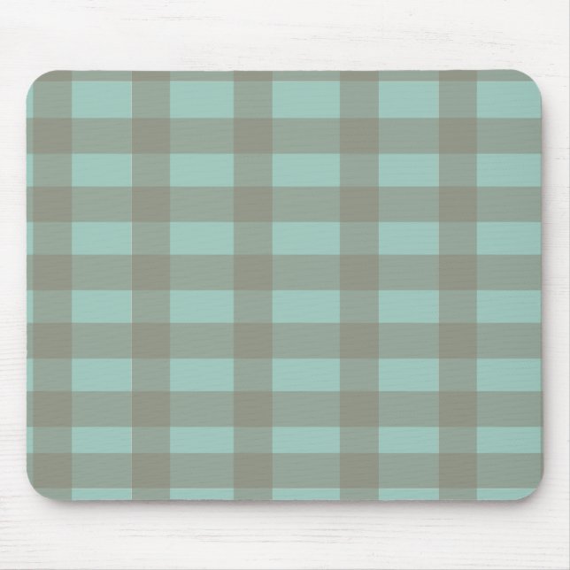 Alfombrilla De Ratón Gingham Verde (Frente)