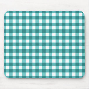 Alfombrilla De Ratón gingham verde azulada