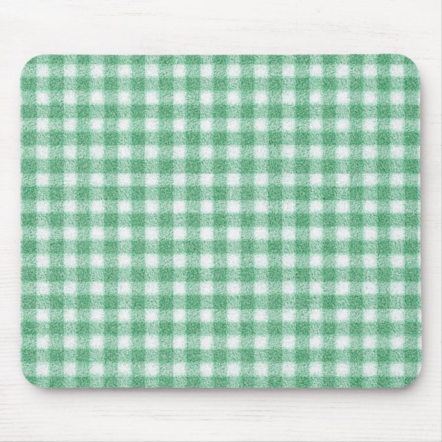 Alfombrilla De Ratón Gingham Verde Menta  (Frente)