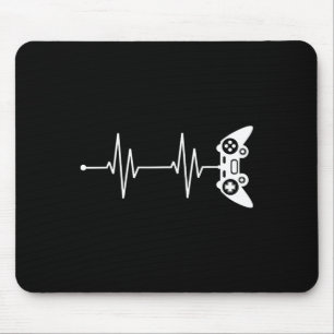 Alfombrilla De Ratón Gira De Camisa De Gamer Heartbeat Para El Videojue