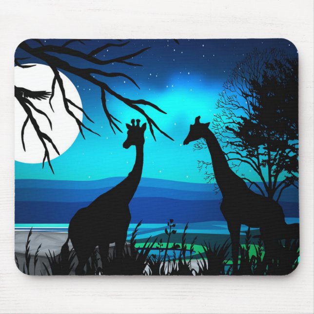 Alfombrilla De Ratón Girafas africanas (Frente)