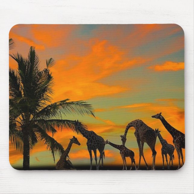 Alfombrilla De Ratón Girafas africanas (Frente)