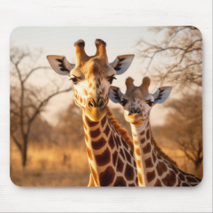 Alfombrilla De Ratón Giraffe Animal Wild Beauty Freedom Wilderness Art
