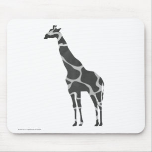 Alfombrilla De Ratón Giraffe Black and Grey Silhoutte