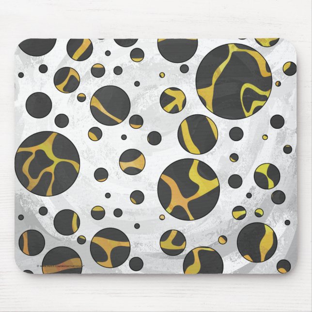 Alfombrilla De Ratón Giraffe Brown and Yellow Print (Frente)
