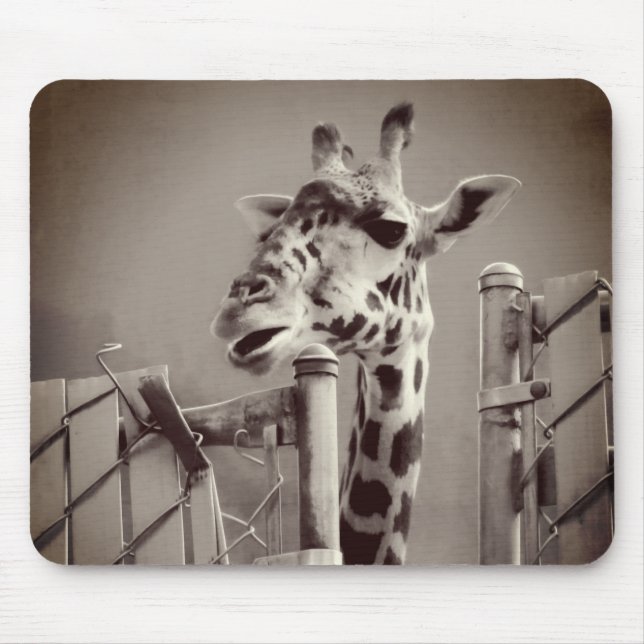 Alfombrilla De Ratón Giraffe Fotografía - Estilo de época (Frente)
