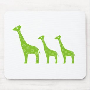 Alfombrilla De Ratón Giraffe permanente (verde)