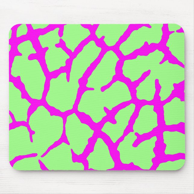 Alfombrilla De Ratón Giraffe Print Mint Fuchsia (Frente)
