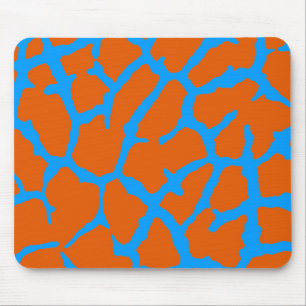Alfombrilla De Ratón Giraffe Print Naranja Cyan