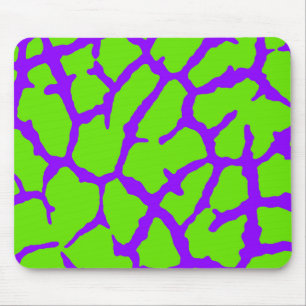 Alfombrilla De Ratón Giraffe Print Violet Green