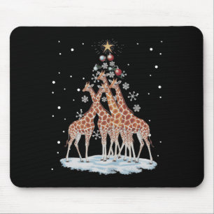 Alfombrilla De Ratón Giraffes Árbol de Navidad Árbol de Navidad Merry C