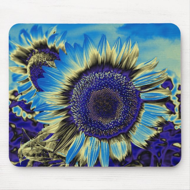 Alfombrilla De Ratón Girasol Azul (Frente)