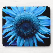Girasol azul floral retro