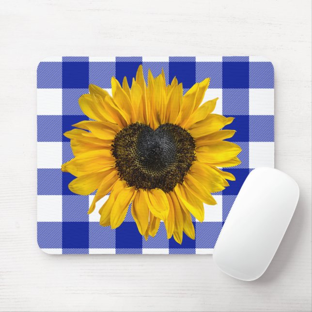 Alfombrilla De Ratón Girasol cardíaco en salsa de búfalo (Con ratón)