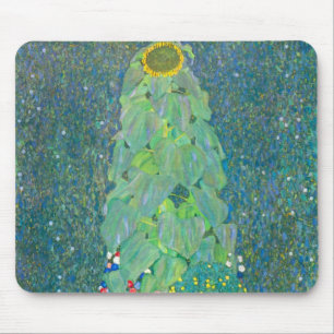 Alfombrilla De Ratón Girasol de Klimt, flores antiguas Art Nouveau
