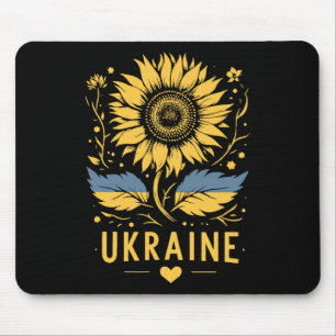 Alfombrilla De Ratón Girasol de Ucrania Me mantengo con Ucrania Paz par