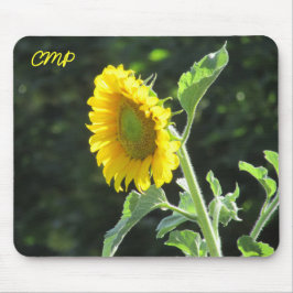 Alfombrilla De Ratón Girasol de verano con tus Iniciales
