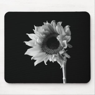 Alfombrilla De Ratón Girasol - Fotografía en blanco y negro