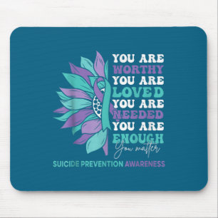 Alfombrilla De Ratón Girasol Motivacional Apoyo Prevención del Suicidio