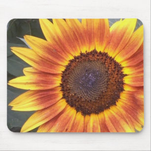 Alfombrilla de ratón girasol naranja amarillo