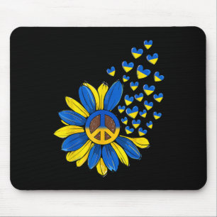 Alfombrilla De Ratón Girasol Paz Corazón Amor Me Siento Con Ucrania Ucr