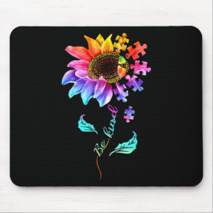 Alfombrilla De Ratón Girasol Sea Kind Puzzle Piece Autism Awareness Mo