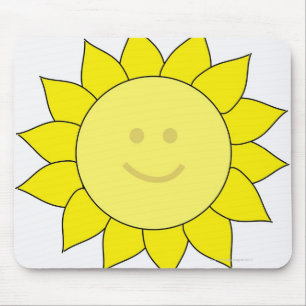 Alfombrilla De Ratón Girasol Smiley-Hecho frente