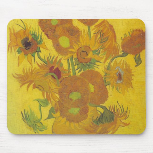 Alfombrilla De Ratón Girasoles 2 de Van Gogh (Frente)