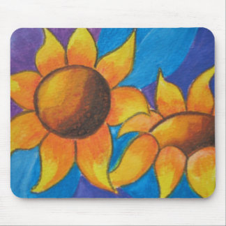 Alfombrilla De Ratón Girasoles abstractos que pintan Mousemat